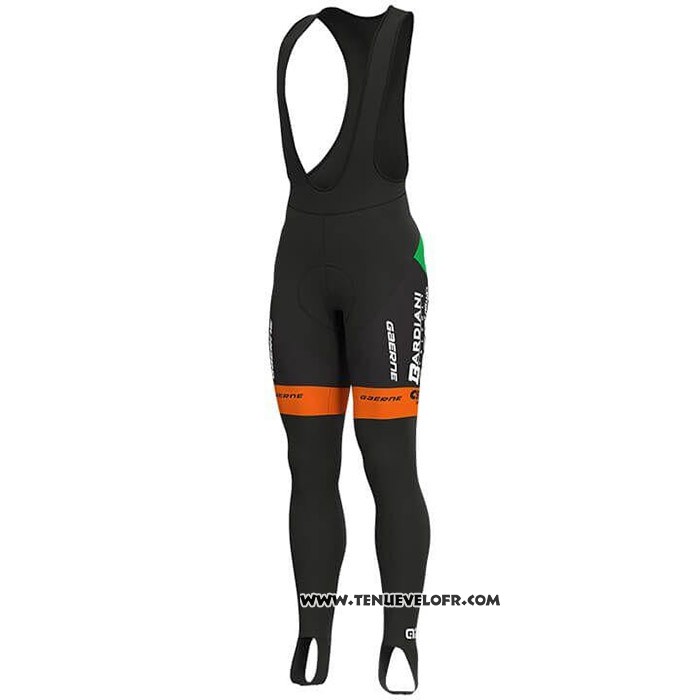 2019 Maillot Cyclisme Bardiani Csf Vert Orange Manches Longues et Cuissard